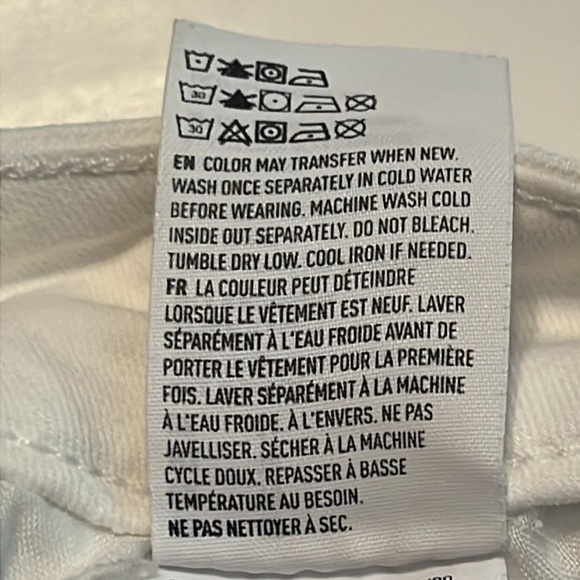 American Eagle Outfitters White Midi Short Raw Hem Shorts Size 10 - Picture 12 of 13